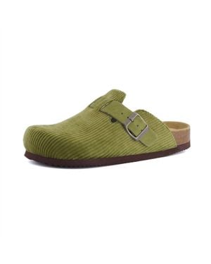 Cushionaire Hana Cork Footbed Clog - Green