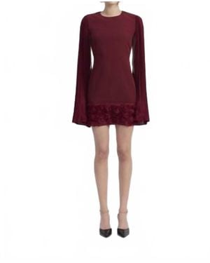 En Saison Annalis Sleeve Cape Sheath Dress - Red