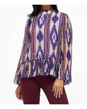 Oliphant Peplum Blouse - Purple
