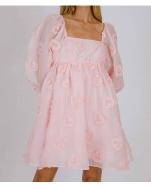Storia Sweetheart Babydoll Dress - Pink