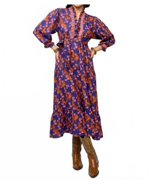 Ivy Jane Horsing Around Midi Dress - Purple