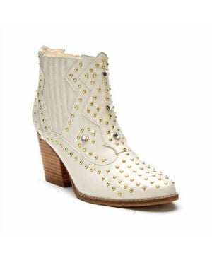 Matisse Studded Western Bootie - Natural