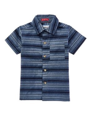 Sovereign Code Jetson Button Front T-Shirt - Blue