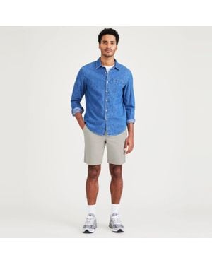 Dockers Ultimate Shorts Forest Fog Stretch Straight Fit Outdoor Ups992 - Blue