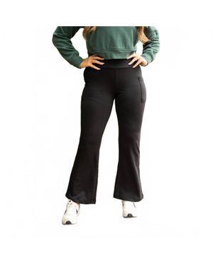 Julia Rose Charlotte Fleece Bootcut - Black
