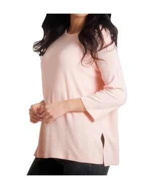 French Kyss Lillie Kashmira 3/4 Sleeve Tunic - Pink