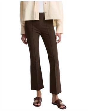 Vince Niki Mid-Rise Pintuck Crop Flare Pant - Multicolor