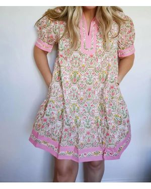 ..,merci Rebecca Floral Drop Waist Mini Dress - Purple