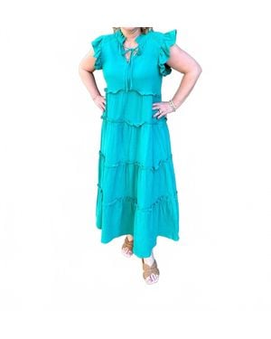 Umgee Sophia Midi Dress - Blue