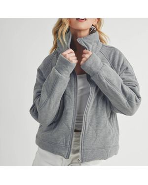 AEMI + CO Darla Quilted Jacket - Gray