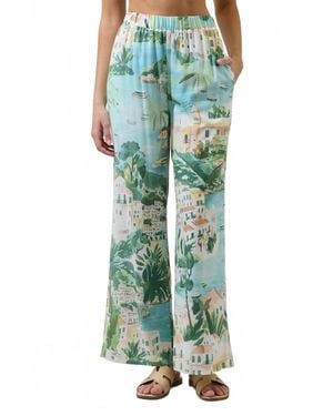 Sugarlips Piti Town Snipy Wide Leg Pants - Green