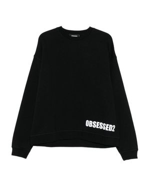 【関税&送料込】Dsquared2 Black Cotton Crewneck Sweatshirt W DSquared² Sweatshirts for Men | Online Sale up to 60% off | Lyst
