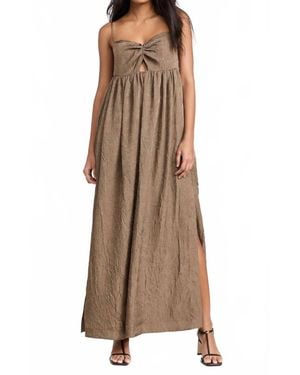 Line & Dot Una Maxi Dress - Brown