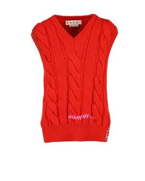 Marni Knitted Vest - Red