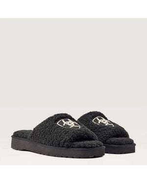 Ariat Cozy Chic Ar2697-001 Slipper Fleece Slip-On Slide Rhs6512 - Black