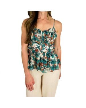 Bishop + Young Athena Peplum Top - Green