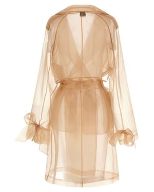 Pinko Silk Coat - Natural