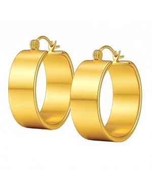 Ellie Vail Lia Wide Hoop Earring - Yellow