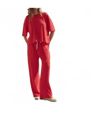 The Great Micro Terry Horseshoe Sweat Pant - Red