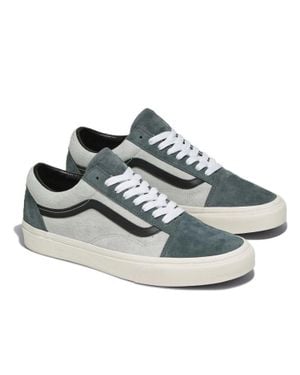 Vans Old Skool Pig Vn000Cp5G0Z Sneakers Suede Platform Shoes Htat171 - Gray