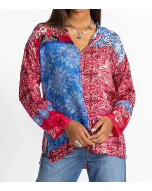 Johnny Was Slim Audrey Tunic - Red
