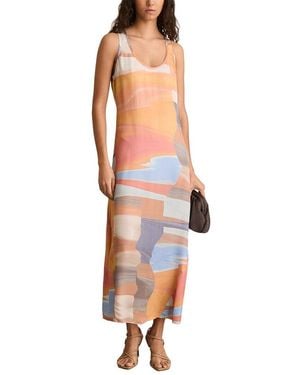 Reiss Layla Sunset Print Sleeve Dress - White