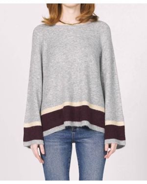 Another Love Tanea Long Sleeve Crew Neck Sweater - Gray