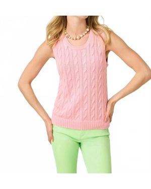 Lilly Pulitzer Brockton Crew Neck Sweater Tank - Red