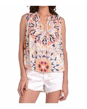 Elan Sleeveless Flowy Top - Red