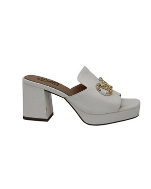 Exe' Lina Chunk Heel Sandal - Gray