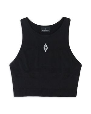 Marcelo Burlon County Seamless Crop Tank - Black