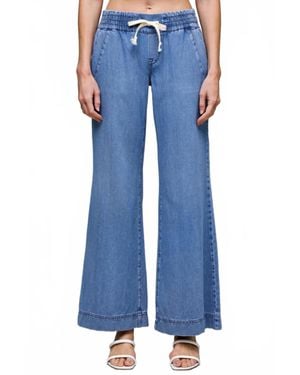 Hidden Jeans Nori Drawstring Wide Leg Trouser - Blue
