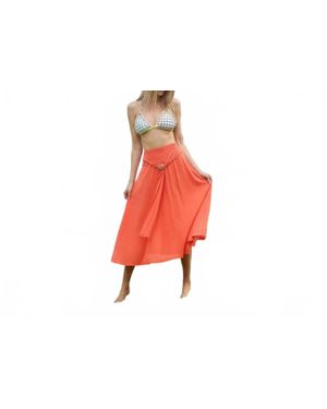 Giocam Caro Midi Skirt - Red