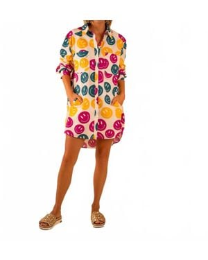 Care Tucker Preslie Poplin Shirt Dress - Red