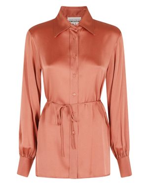 Semicouture Camicia Juana Acetato Seta - Orange