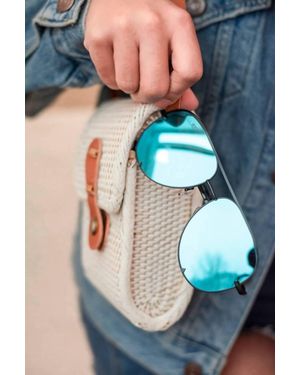 Julia Rose Alex High Quality Aviator Sunglasses - Blue