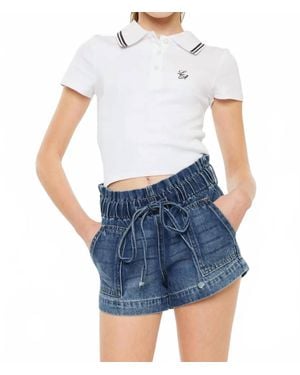 Kancan Mimi Paper Bag Kids Short - Blue