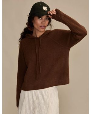 Lucky Brand Cashmere Hoodie Sweater - Brown