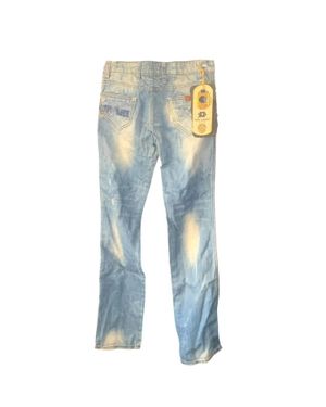 Cipo & Baxx Hand-Sewn Beadwork & Embroidered Design Jeans - Blue