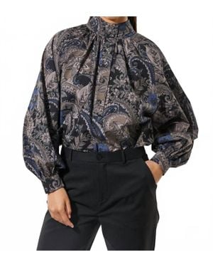 Dea Kudibal Nicola Long Slight Puff Sleeves Blouse - Black
