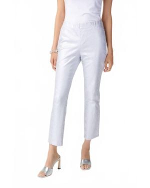 Joseph Ribkoff Metallic Ankle-Length Pants - Blue