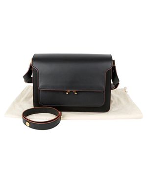 Marni Trunk Medium Shoulder Crossbody Bag - Black
