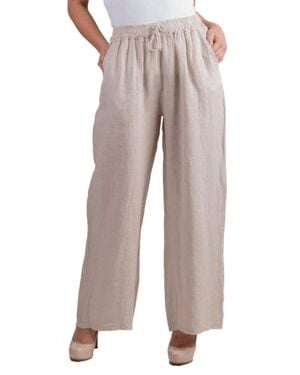 Gigi Moda Delfina Linen Pants - Natural