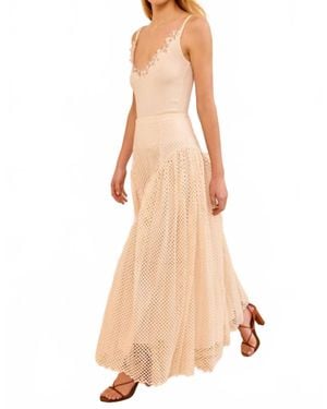 Ulla Johnson Faun Eyelet Cotton Midi Skirt - Natural