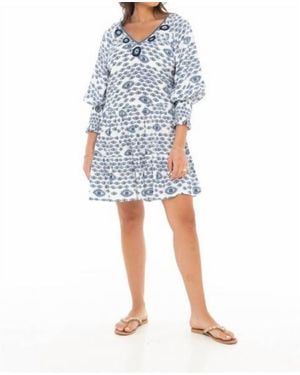 Skemo Marrakech Evil Eye Short Dress - Blue