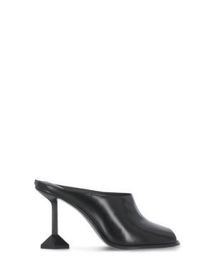 Ash Dance Leather Sabot - Gray