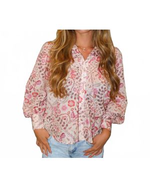 Olivaceous Sally Girl Blouse - Red