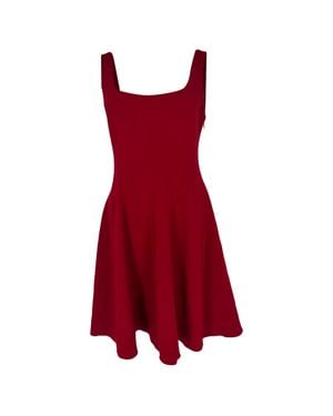 Theory Square-Neck Mini Flared Dress