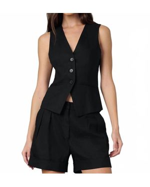 Joe's Jeans Maeve Button-Front Vest - Black