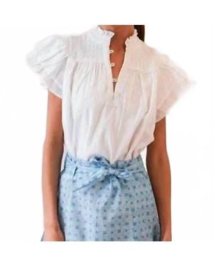 Never A Wallflower Smocked Top - Blue
